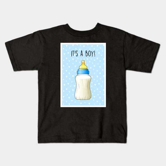 It's a boyyy Kids T-Shirt by Poppy and Mabel